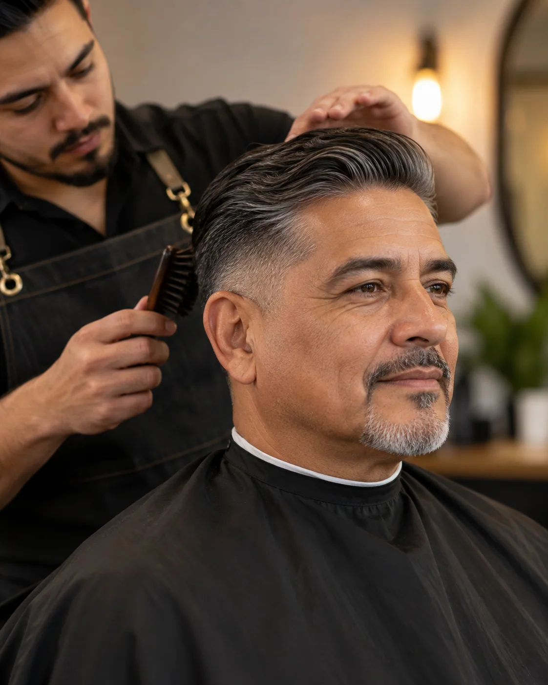 Illustrative barbering style example: Sharp Finish
