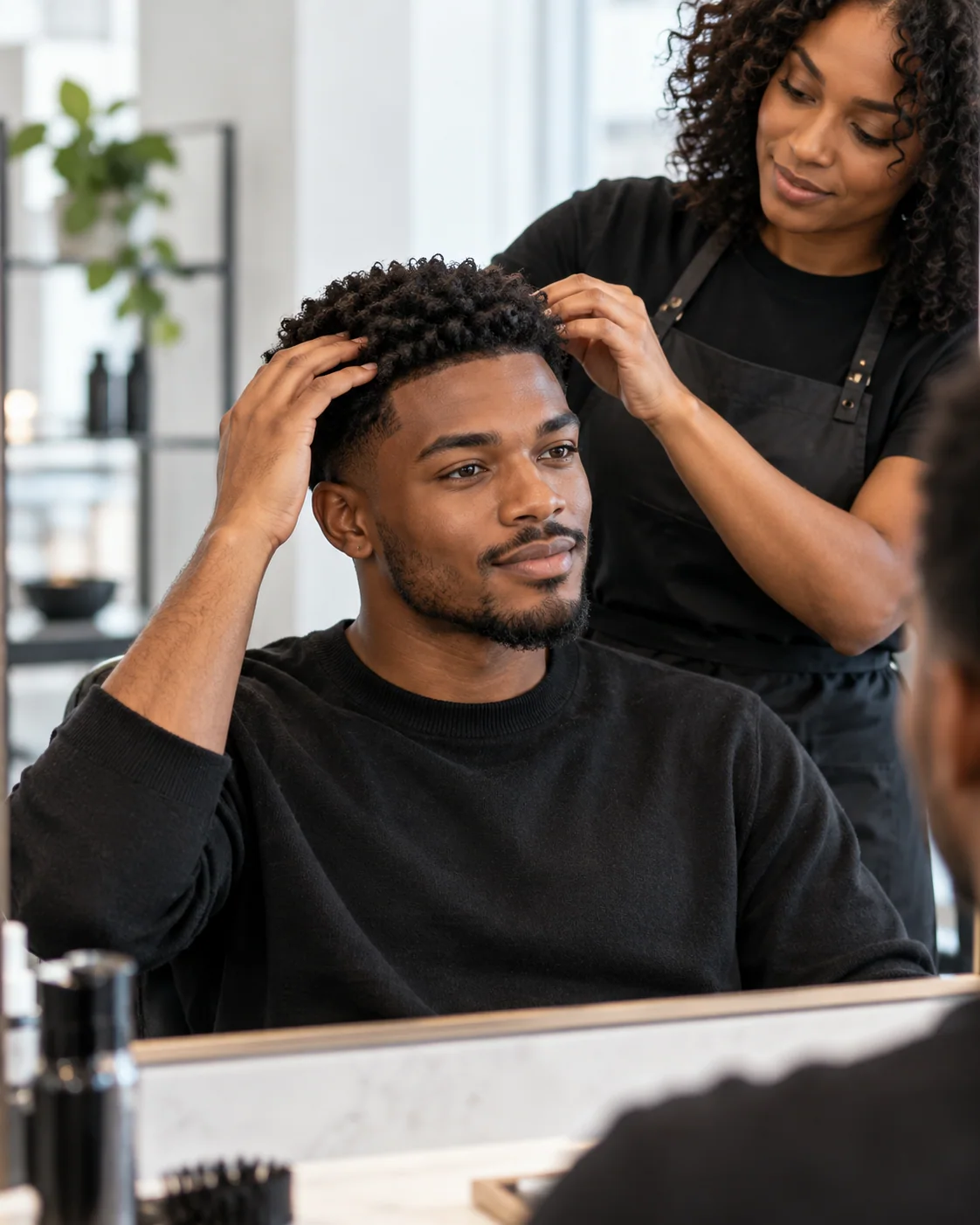 Illustrative hair replacement style example: Refined Style