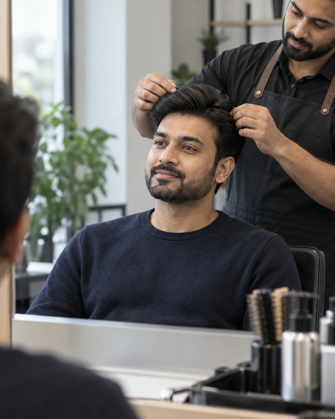Illustrative hair replacement style example: Seamless Finish