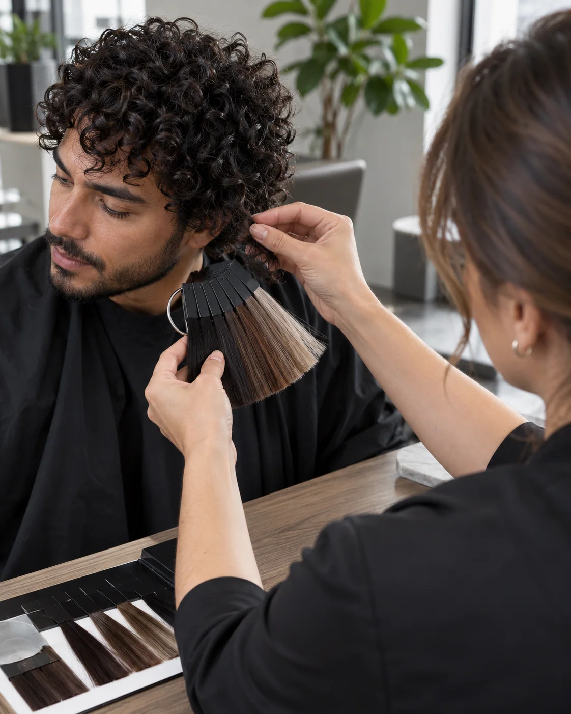 Illustrative hair replacement style example: Fuller Coverage