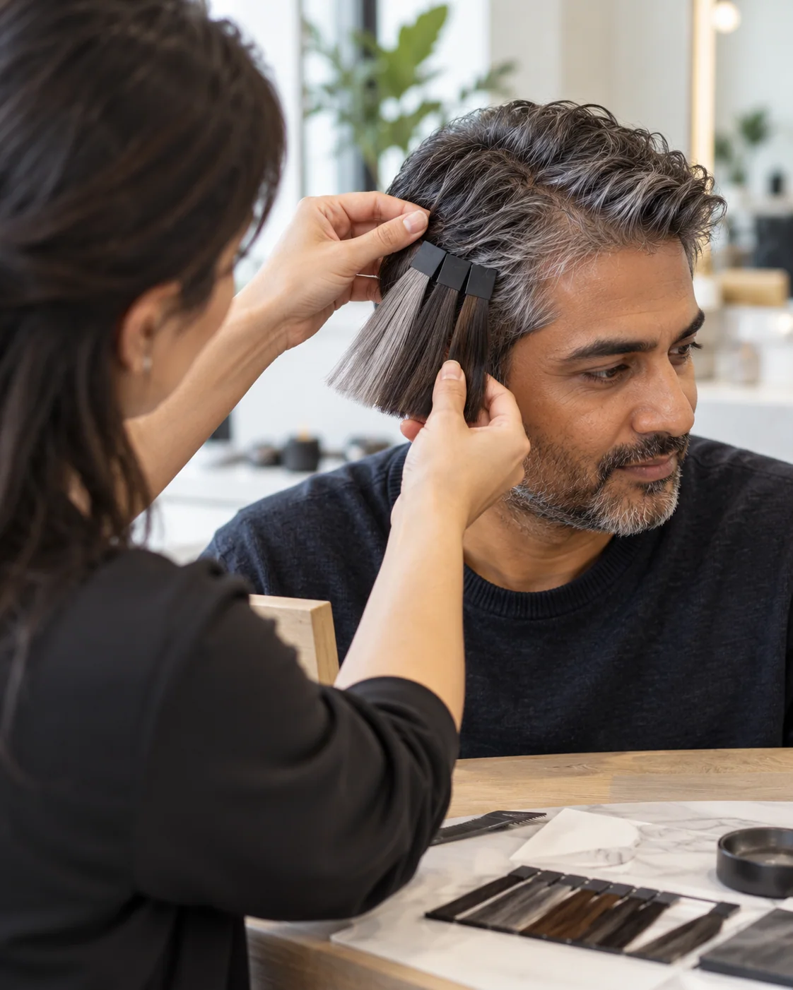 Illustrative hair replacement style example: Fuller Appearance