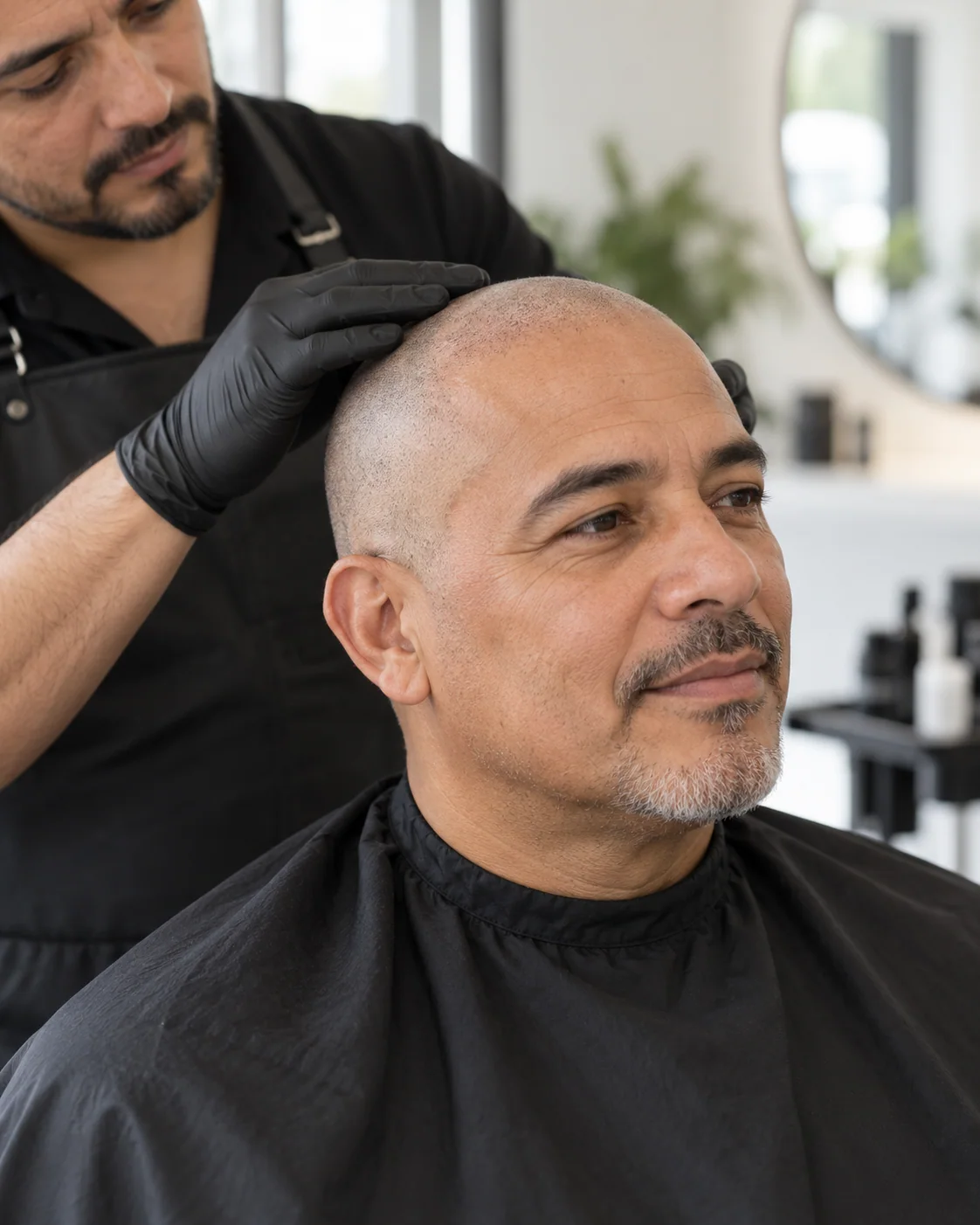 Illustrative scalp pigmentation style example: Natural Finish