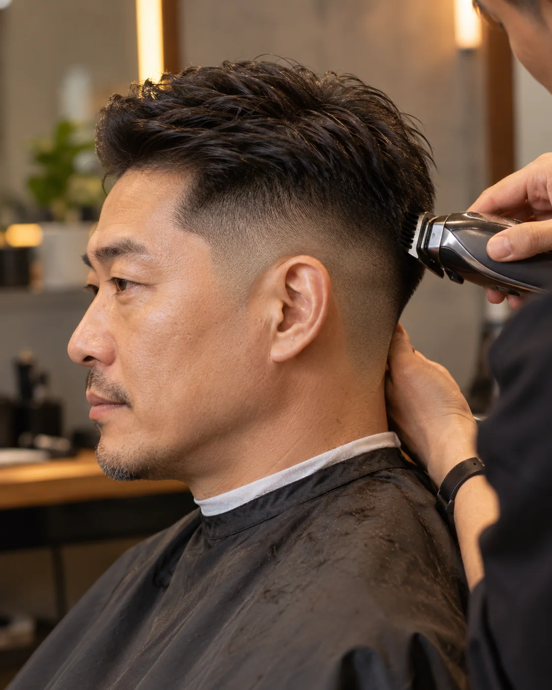 Illustrative barbering style example: Clean Fade
