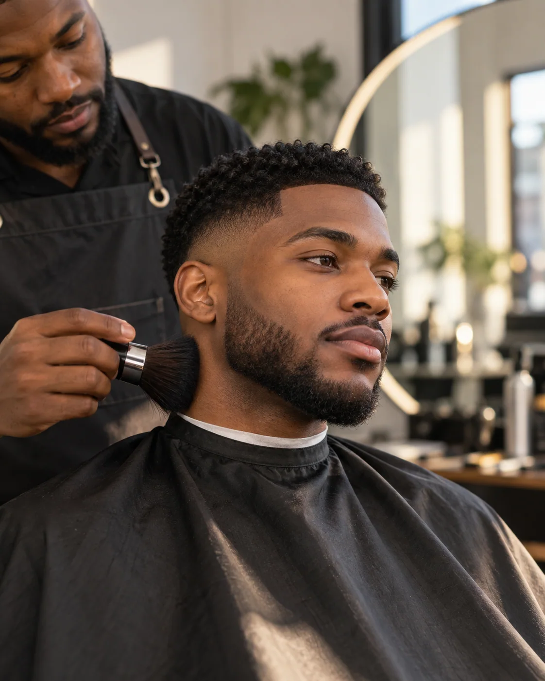 Illustrative barbering style example: Sharp Finish