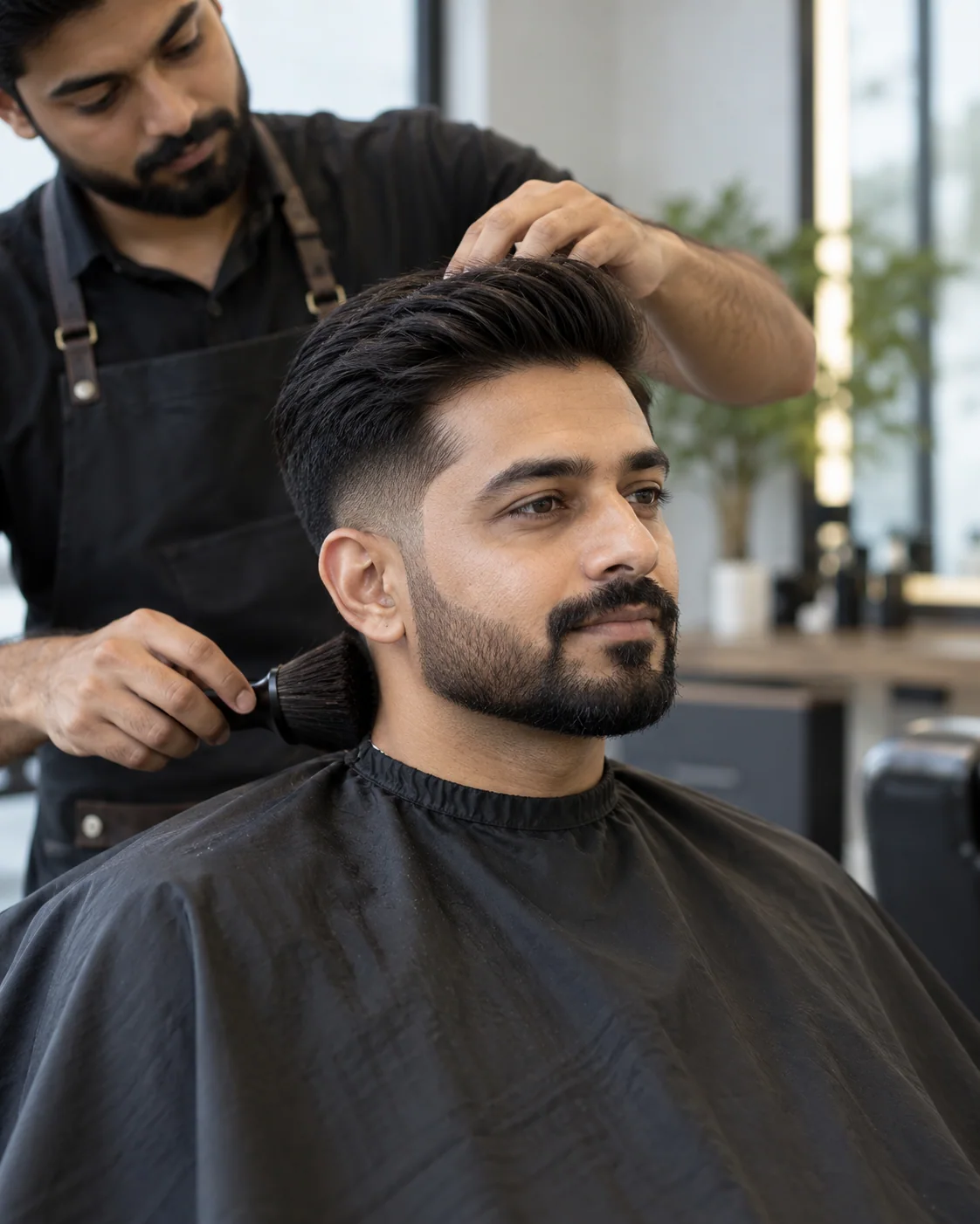 Illustrative barbering style example: Sharp Finish